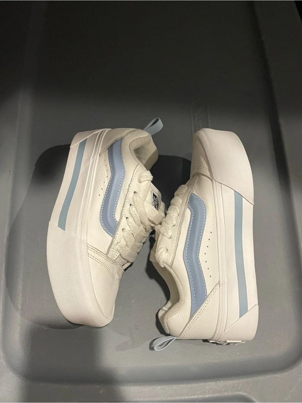 Vans Kids White Low-Top Skate Sneakers